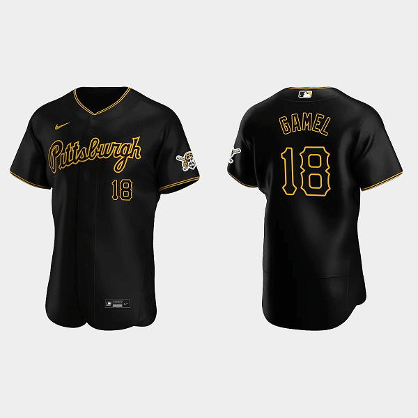 Men's Pittsburgh Pirates #18 Ben Gamel Black Flex Base Stitched Jersey Men's Pittsburgh Pirates #18 Ben Gamel Black Flex Base Stitched Jersey